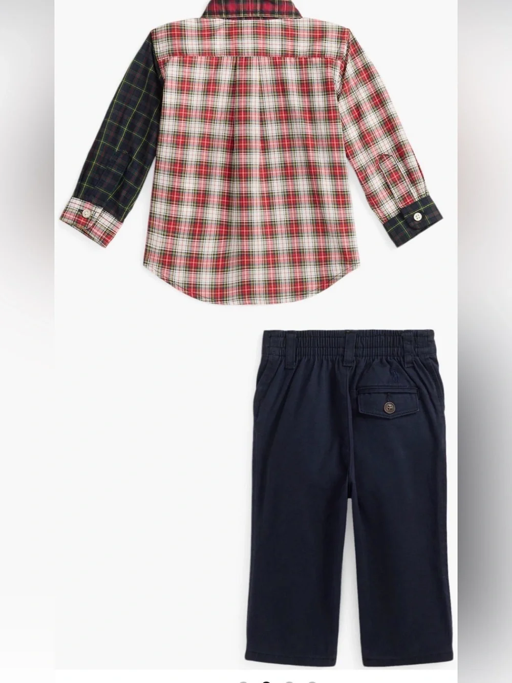 Ralph Lauren Plaid Poplin Button-Down Shirt & Pants Set (Baby)